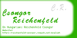 csongor reichenfeld business card